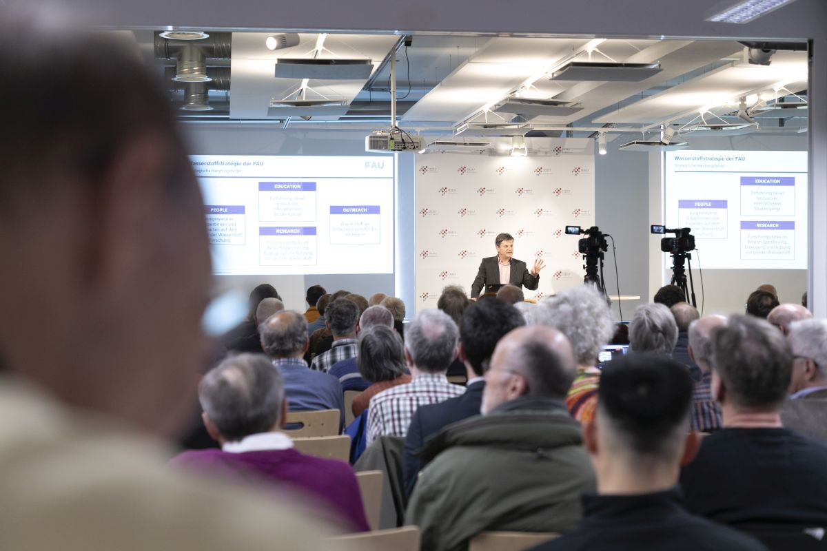 Wasserstoff: Handlungsbedarf und Chancen Referentinnen und Referenten: Prof. Dr. Joachim Hornegger, Friedrich-Alexander-Universität Erlangen-Nürnberg, Prof. Dr. Veronika Grimm, Friedrich-Alexander-Universität Erlangen-Nürnberg